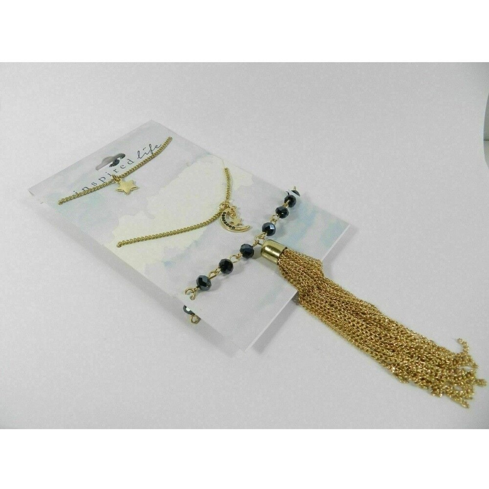 Inspired Life Triple Layer Tassel Pendant Necklace